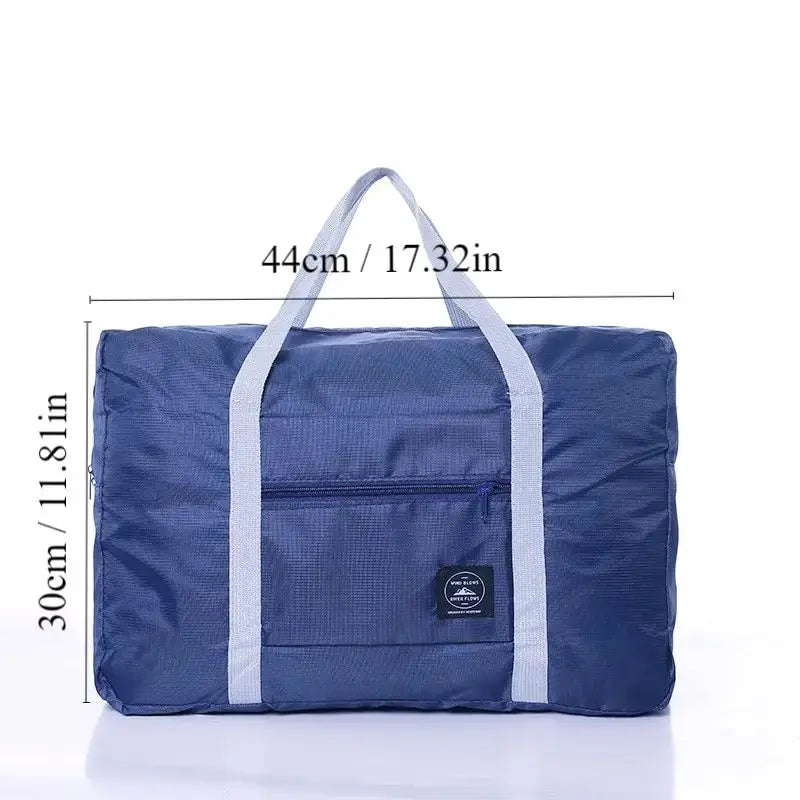 1Pc Multifunctional Folding Travel Bag Large Capacity Waterproof Shoulder Hand Luggage Bag in Red, Navy & Green
