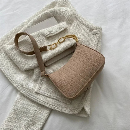 Style Wool Fiber Small Square Shoulder Bag Creative Stone Pattern Fashion Handbag for Women