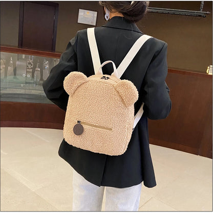 Women’s Cute Bear Shaped Shoulder Backpack