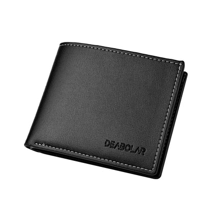 Men’s Slim PU Leather Wallet – Bifold RFID Card Holder with Cash Pocket | Minimalist Wallet
