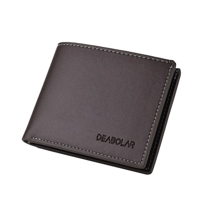 Men’s Slim PU Leather Wallet – Bifold RFID Card Holder with Cash Pocket | Minimalist Wallet
