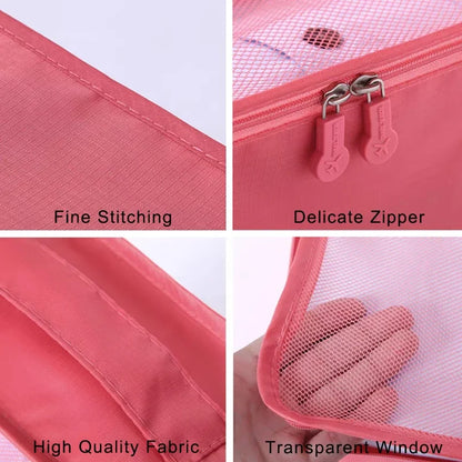 6pcs Travel Organizer Storage Bags Portable Luggage Organizers for Clothes, Shoes & Accessories Travel Bags for Women