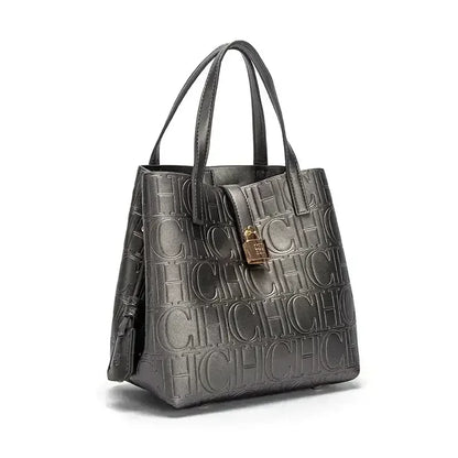 Elegant Women's Shoulder Bag with Embossed Design & Letter Printing – Stylish Crossbody Bag for Ladies