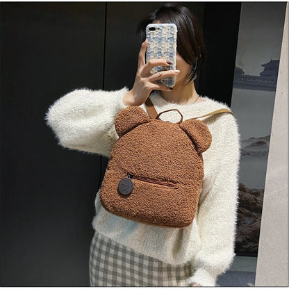 Women’s Cute Bear Shaped Shoulder Backpack