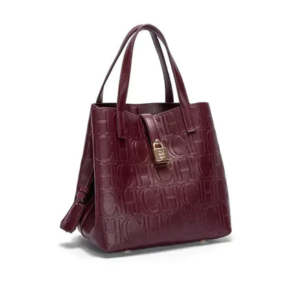 Elegant Women's Shoulder Bag with Embossed Design & Letter Printing – Stylish Crossbody Bag for Ladies