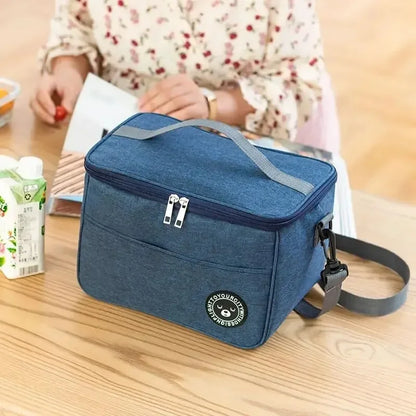 New Portable Lunch Bag – Waterproof Insulated Thermal Food Box with Shoulder Strap – Office Cooler Lunchbox for Fresh Meal Storage